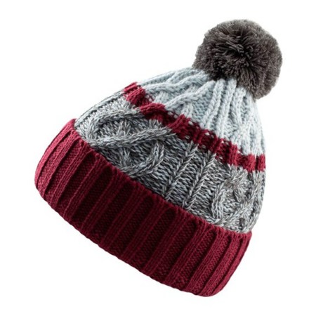 Σκούφος με φούντα (Atl COOL) γκρι/μπορντώ